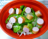 野菜とソーセージのふんわり♡オムレツ作り方3写真