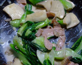 簡単❤青梗菜＆エリンギ＆ハムのクリーム煮作り方5写真