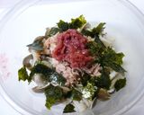 副菜に。しめじとツナのめんつゆ梅和え作り方6写真