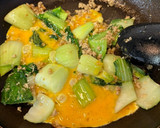 余った鶏そぼろと青梗菜で副菜作り方3写真