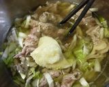 牛肉×白菜のごま風味塩麹粕汁作り方6写真