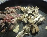 牛肉・舞茸・ニラの塩麹丼。作り方4写真
