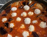 ナスと肉団子のトマトソース スパゲティ作り方7写真