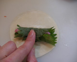 大葉と梅とかまぼこの揚げ餃子☆作り方5写真