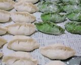 緑色の健康手作り餃子作り方7写真