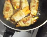 チーズがとろり♪鮮やか野菜の豚肉ロール作り方5写真