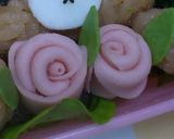 キャラ弁おかず 魚肉で薔薇作り方4写真