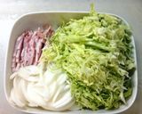かなるンちのキャベツたっぷりカルボナーラ作り方1写真