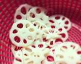簡単✿れんこんで挽肉挟み照り焼き＊作り方1写真