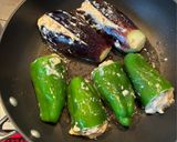 おかんレシピ𓀤𓀣茄子とピーマンの肉詰め作り方8写真