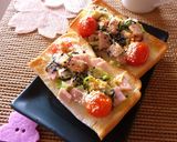 ハム×塩麹の和風トースト　わさび風味作り方6写真