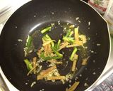 春菊と酒盗のパスタ作り方4写真