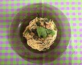 春菊と酒盗のパスタ作り方7写真