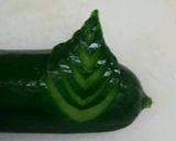 きゅうりの飾り　ふたご木の葉作り方6写真