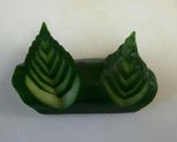 きゅうりの飾り　ふたご木の葉作り方8写真