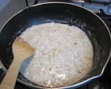 タラゴンのクリームソースつけ麺スパゲティ作り方4写真
