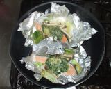 鮭のホイル焼き♪簡単大葉チーズソース作り方10写真