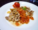 鶏のソテー　フルーツトマトのソース作り方5写真
