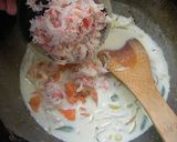 かにと生サーモンの北国クリームパスタ☆作り方6写真