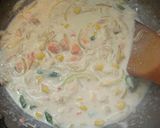 かにと生サーモンの北国クリームパスタ☆作り方7写真
