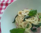 濃厚ほうれん草&ベーコンのクリームパスタ作り方5写真