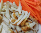 食感にやみつき☆蒟蒻とレンコンのきんぴら作り方1写真
