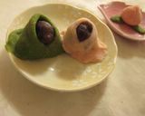 米粉のおから餅で練りきり♫お雛様作り方5写真