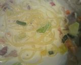 ベーコンと季節野菜のクリームスパゲッティ作り方3写真
