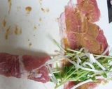 ☆超節約☆豆苗ともやしの豚肉巻き作り方4写真