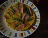 お魚ソーセージ簡単オープンオムレツ☆朝食作り方3写真