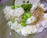 お茶漬け風　梅ワサビおにぎり作り方4写真