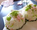 ハム×枝豆×貝割れ　梅ワサビ風味おにぎり作り方8写真