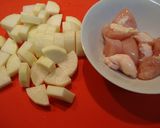 豚の角煮♡リメイク♡大根と鶏肉の炒め煮作り方2写真