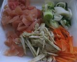 ささみと野菜のかき揚げ。作り方2写真