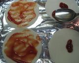 ミックスビーンズの餃子の皮ピザ♪ランチに作り方2写真