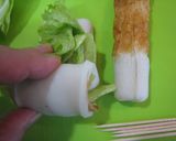 お弁当に♪竹輪＆レタスのぎゅうぎゅう巻き作り方2写真
