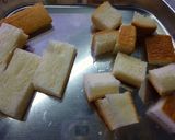 小豆とフルーツ　＊和風パンプディング＊作り方1写真