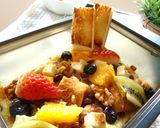 小豆とフルーツ　＊和風パンプディング＊作り方15写真