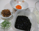 卵ともずくの　おかゆ～作り方1写真