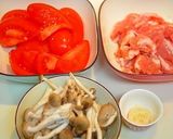 ✿豚肉とトマトの黒酢炒め✿作り方1写真