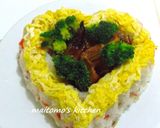 ﾊｰﾄ型で　ちらし寿司♡作り方8写真
