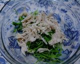 ヘルシー豆苗と鶏ささみのナムル❤おひたし作り方5写真