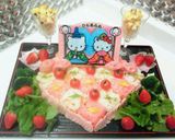 ロールケーキ★アンパンマンひな祭りケーキ作り方16写真