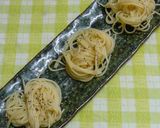 菜の花クリーム　春色つけスパゲティー作り方5写真