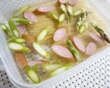 ウィンナーとアスパラの和えるだけパスタ作り方1写真