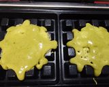 簡単♬抹茶＆粒あんのアメリカンワッフル♬作り方5写真