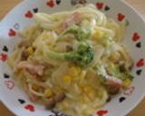 うどんカルボナーラ作り方10写真