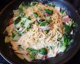 白菜とブロッコリーdeスープパスタ～♪作り方9写真