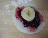 いちご大福アレンジ①バナナとブルーベリー作り方4写真