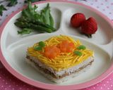 おひなまつりに♪簡単！そぼろご飯菱餅風♪作り方6写真